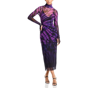 womens ombre polyester maxi dress