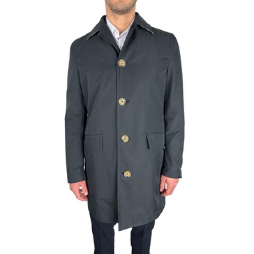 elegant  single-breasted trench men's coat