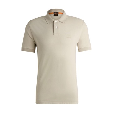 stretch-cotton slim-fit polo shirt with logo patch