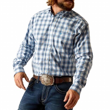 pro series phoenix classic fit shirt in blue
