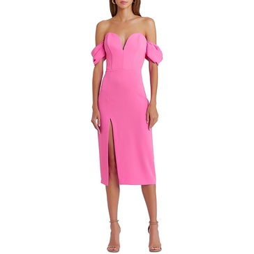 victoria womens slit polyester cocktail and party dress