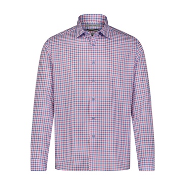 white purple pink check hidden button down long sleeve shirt
