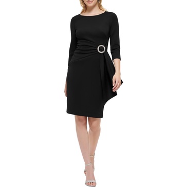 womens embellished knee length shift dress