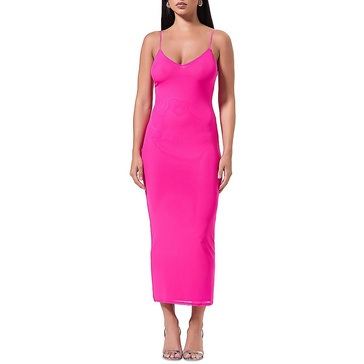 womens v neck spaghetti straps slip dress