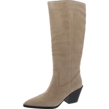 tara womens solid pull on knee-high boots