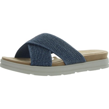 shanya 7 womens criss-cross manmade slide sandals