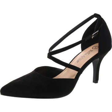 zabella womens faux suede buckle ankle strap