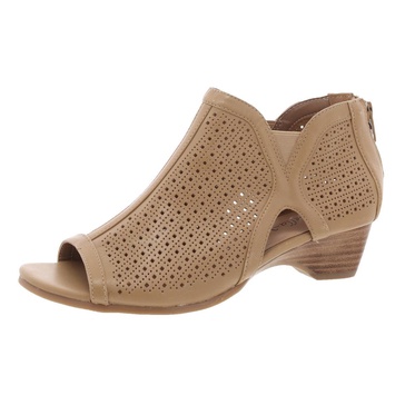 womens perforated leather heels
