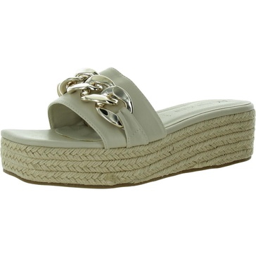 nomad womens faux leather square toe slide sandals