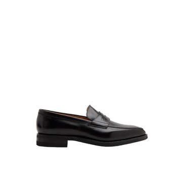 score 6231393 men's black calf leather loafers