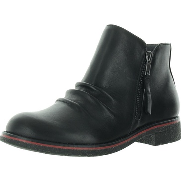 mila womens zipper leather booties