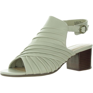 dayana womens zipper faux leather block heel
