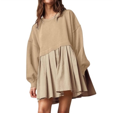 day by day mini dress in taupe