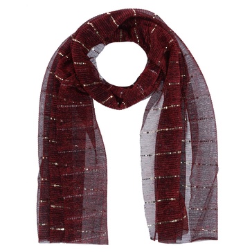 women's sheer sparkling metallic stripe lightweight scarf
