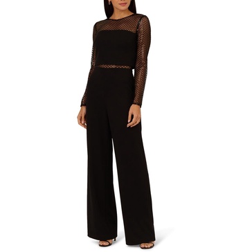 womens sequined mesh jumpsuit