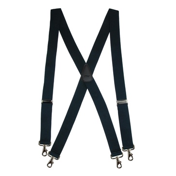 men's big & tall elastic solid color x-back suspender with swivel hook ends
