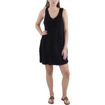 womens crochet cotton tunic dress