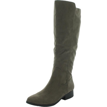 charmanee womens faux suede riding knee-high boots
