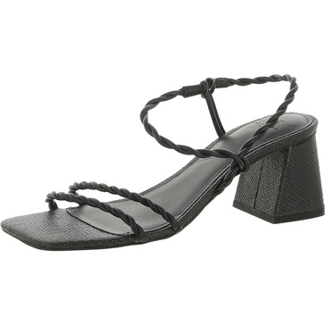 carys womens faux leather braided slingback sandals