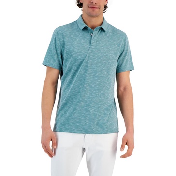 mens solid polyester polo