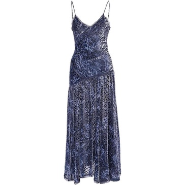 women's elodie blue marine velvet midi dress