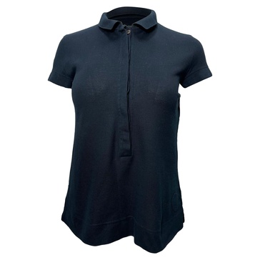 piqué polo shirt in black cotton