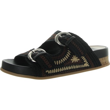 ralli womens buckle knit slide sandals