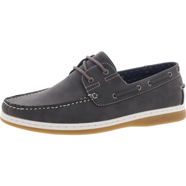 sail mens lace-up synthetic boat shoes