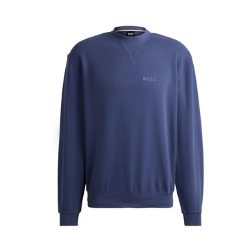 cotton-terry relaxed-fit sweatshirt with flocked logo