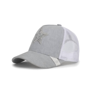 women's basic 3 hat in grey