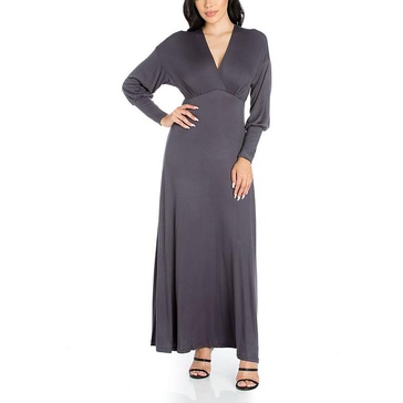 womens surplice long maxi dress