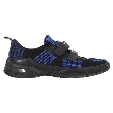crossection velcro strap low top sneakers in blue synthetic