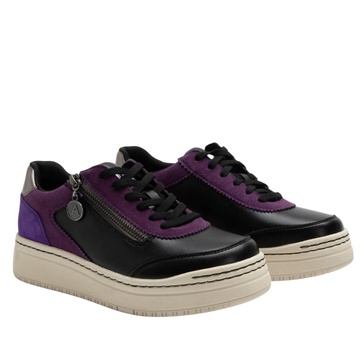 women's averie sneakers in black purple