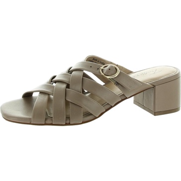 womens woven leather mule sandals