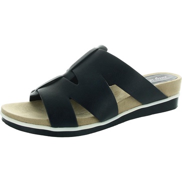 womens strappy man made slide sandals
