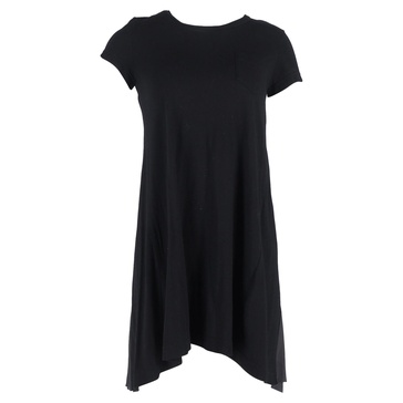 mini t-shirt dress in black and grey cotton