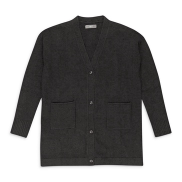 black long cashmere cardigan