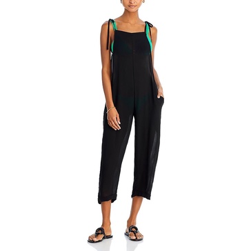 womens cropped jumpsuit cover-up