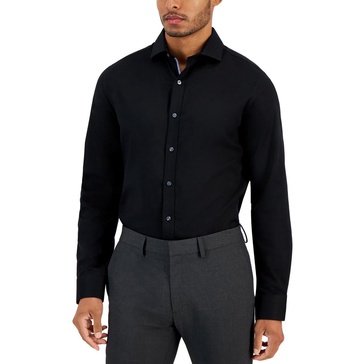mens textured cotton button-down shirt