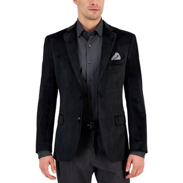 mens solid velvet sportcoat