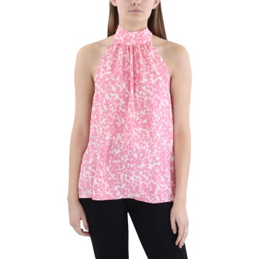 womens printed tie back halter top
