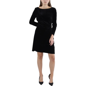 womens velvet midi sheath dress