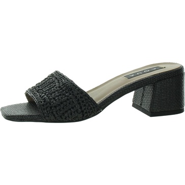cerna womens woven block heel slide sandals