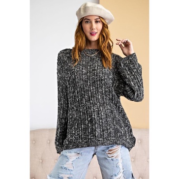 textured knitted sweater
