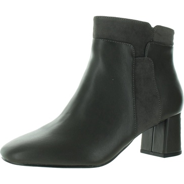 medley womens solid manmade ankle boots