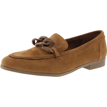 braxton womens faux leather flat loafers