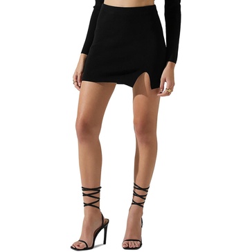 womens mini hidden back zipper mini skirt
