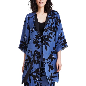 womens floral print polyester kimono