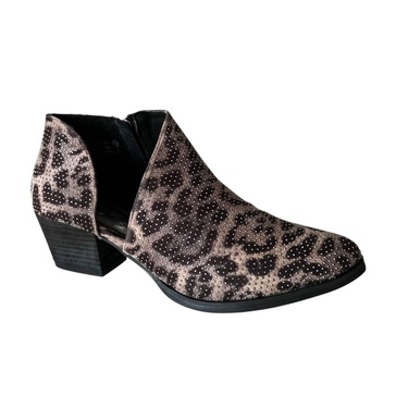 women's diva bootie in grey leopard
