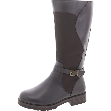 erica   womens zip up slip on knee-high boots